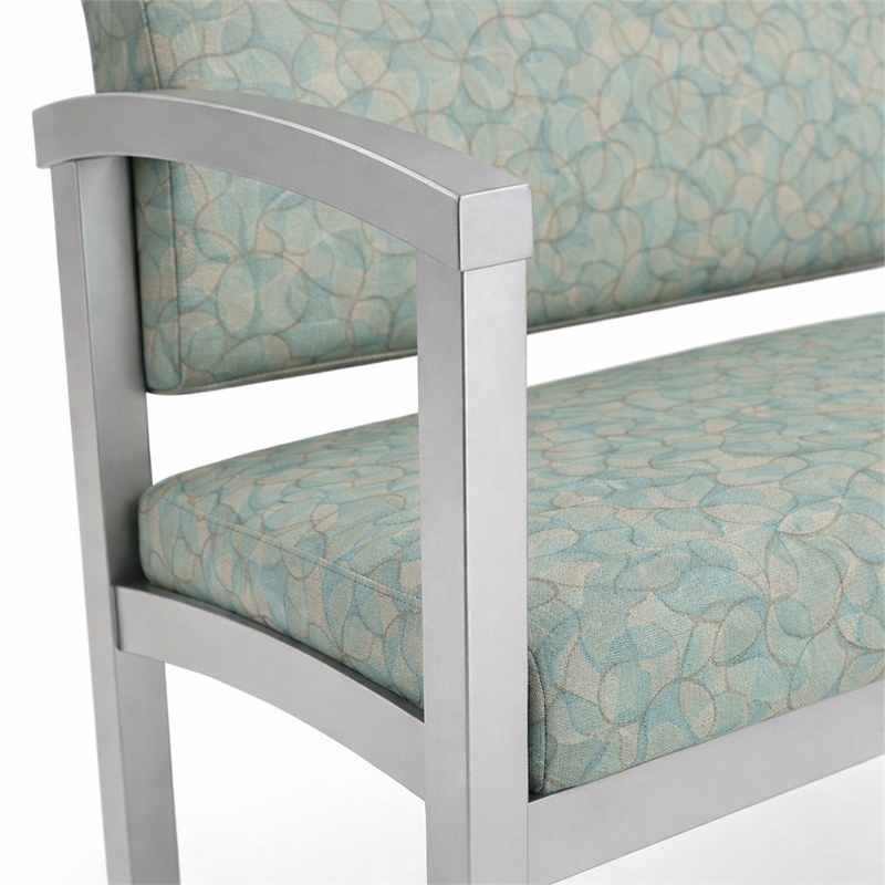 Scranton & Co Steel Bariatric Guest Chair with Green Upholstery