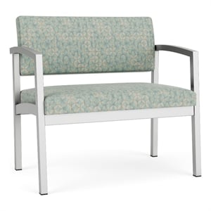 Scranton & Co Steel Bariatric Guest Chair with Green Upholstery