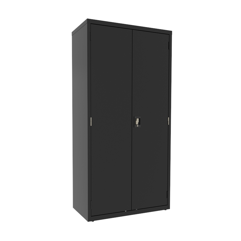 Scranton & Co Metal Janitorial Cabinet in Black 72 in Height