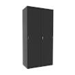 Scranton & Co Metal Janitorial Cabinet in Black 72 in Height