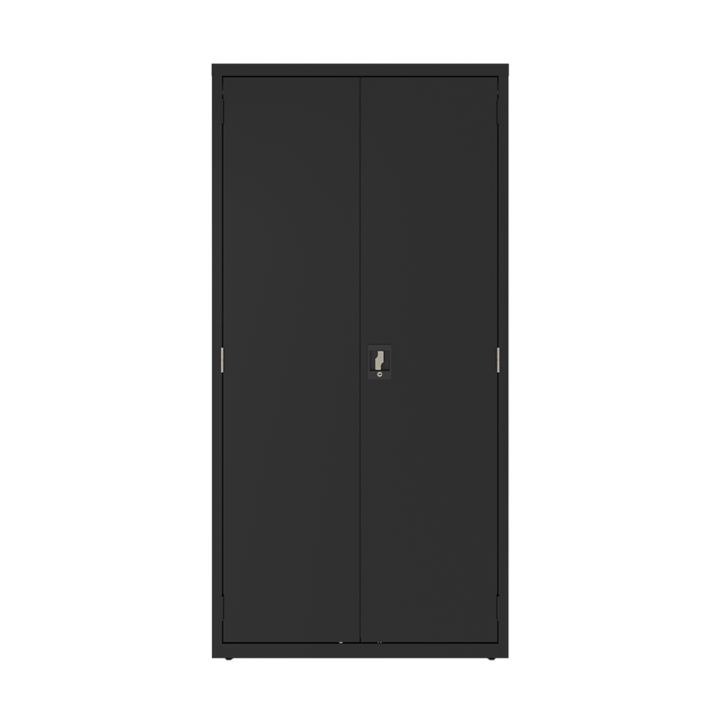 Scranton & Co Metal Janitorial Cabinet in Black 72 in Height