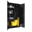 Scranton & Co Metal Janitorial Cabinet in Black 72 in Height