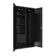 Scranton & Co Metal Janitorial Cabinet in Black 72 in Height