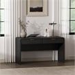 Scranton & Co Modern Office Desk in Black and Gold 54 Inch with 2 Drawers