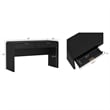 Scranton & Co Modern Office Desk in Black and Gold 54 Inch with 2 Drawers