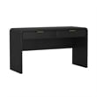 Scranton & Co Modern Office Desk in Black and Gold 54 Inch with 2 Drawers