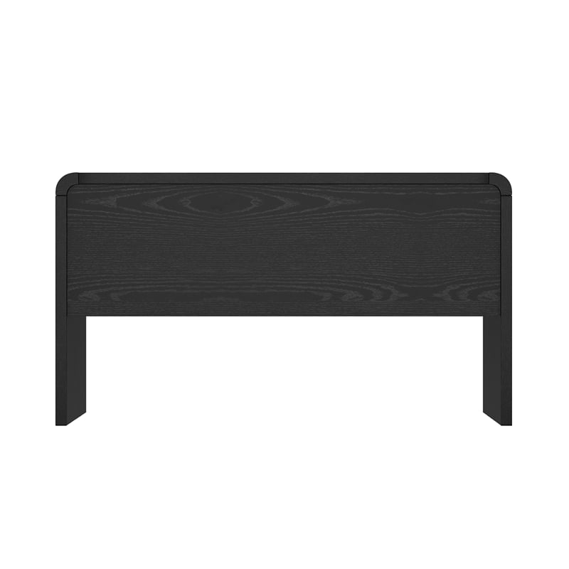 Scranton & Co Modern Office Desk in Black and Gold 54 Inch with 2 Drawers
