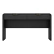 Scranton & Co Modern Office Desk in Black and Gold 54 Inch with 2 Drawers
