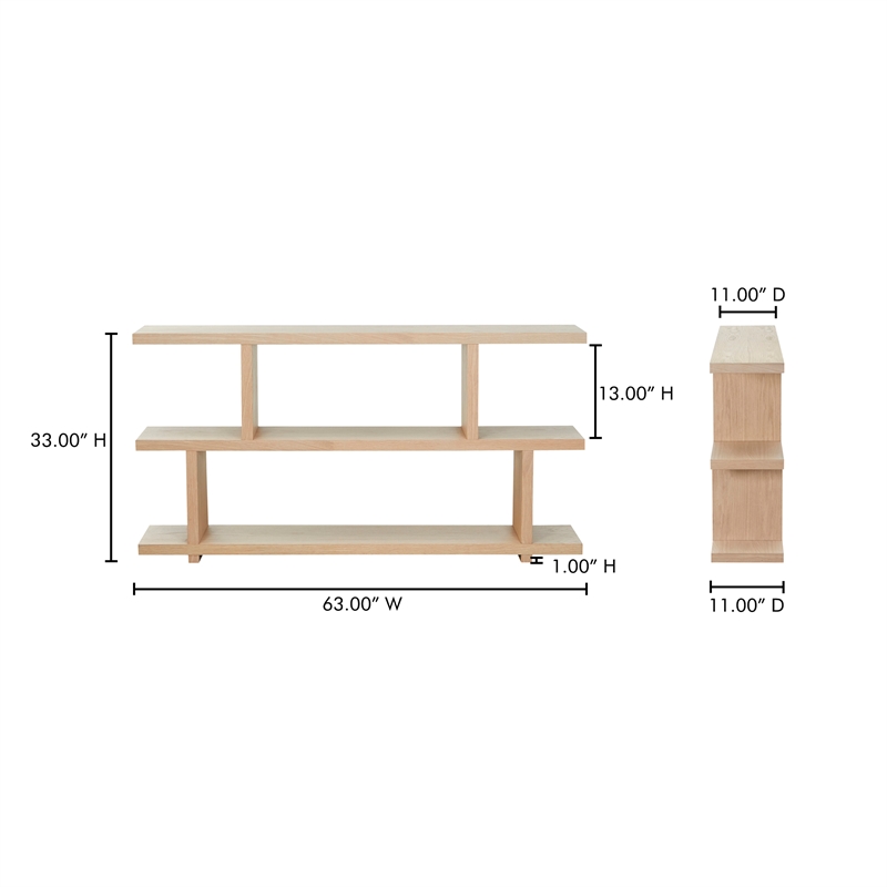 Scranton & Co Shelf with Open Design in Natural Wood 33