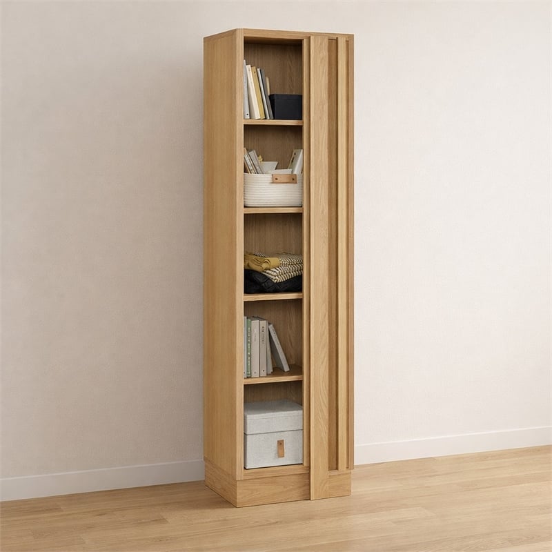 Scranton & Co Accent Bookcase with Fixed Shelves in Green Mist 70