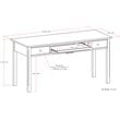 Scranton & Co Solid Wood Computer Desk in Tobacco Brown 60