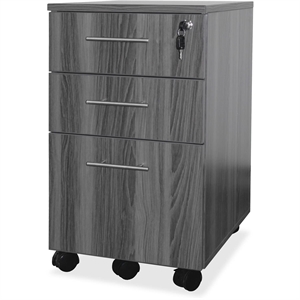 Scranton & Co Medina Box-Box-File Pedestal in Gray Steel Laminate