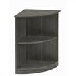 Scranton & Co 2-Shelf Adjustable Wood Bookcase in Gray Steel Finish