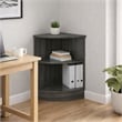 Scranton & Co 2-Shelf Adjustable Wood Bookcase in Gray Steel Finish