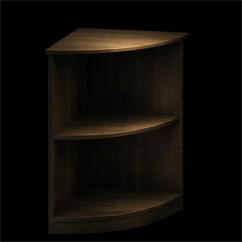 Scranton & Co 2-Shelf Adjustable Wood Bookcase in Gray Steel Finish