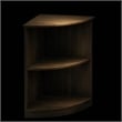 Scranton & Co 2-Shelf Adjustable Wood Bookcase in Gray Steel Finish