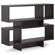 Scranton & Co 4-Level Bookshelf in Espresso Faux Wood Grain