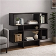 Scranton & Co 4-Level Bookshelf in Espresso Faux Wood Grain