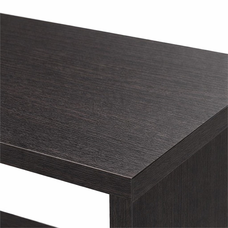 Scranton & Co 4-Level Bookshelf in Espresso Faux Wood Grain