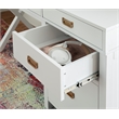 Scranton & Co Desk With Side Storage & 4 Drawers in White Finish