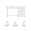 Scranton & Co Desk With Side Storage & 4 Drawers in White Finish