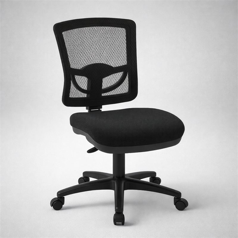 Scranton & Co ProGrid Mesh Task Chair Without Arms in Coal Fabric