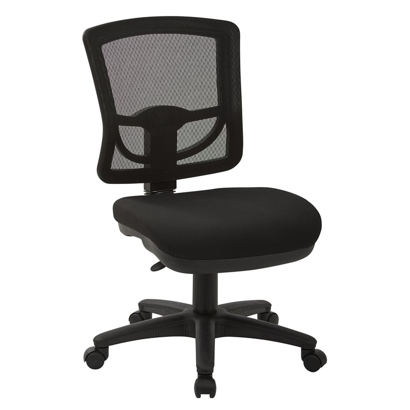 Scranton & Co ProGrid Mesh Task Chair Without Arms in Coal Fabric