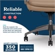 Scranton & Co High Back Executive Chair in Vegan Faux Light Tan Leather