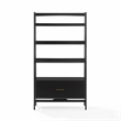 Scranton & Co Large Etagere Bookcase with File Drawer in Matte Black