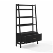 Scranton & Co Large Etagere Bookcase with File Drawer in Matte Black