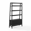 Scranton & Co Large Etagere Bookcase with File Drawer in Matte Black