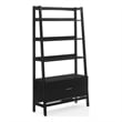 Scranton & Co Large Etagere Bookcase with File Drawer in Matte Black
