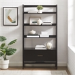 Scranton & Co Large Etagere Bookcase with File Drawer in Matte Black