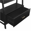 Scranton & Co Large Etagere Bookcase with File Drawer in Matte Black