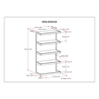 Scranton & Co Acacia Wood Metal Bookcase in Distressed Golden Wheat