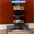 Scranton & Co 11-Shelf Metal Tower Bookcase in Painted Silver