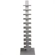 Scranton & Co 11-Shelf Metal Tower Bookcase in Painted Silver