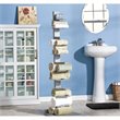 Scranton & Co 11-Shelf Metal Tower Bookcase in Painted Silver