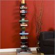Scranton & Co 11-Shelf Metal Tower Bookcase in Painted Silver