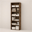 Scranton & Co Set of 2 6-Tier Bookshelf in Amber Pine Finish