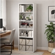 Scranton & Co Set of 2 6-Tier Bookshelf in White Finish