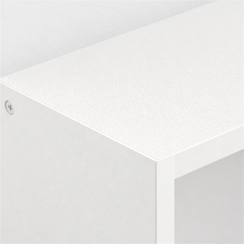 Scranton & Co Set of 2 6-Tier Bookshelf in White Finish