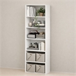 Scranton & Co Set of 2 6-Tier Bookshelf in White Finish