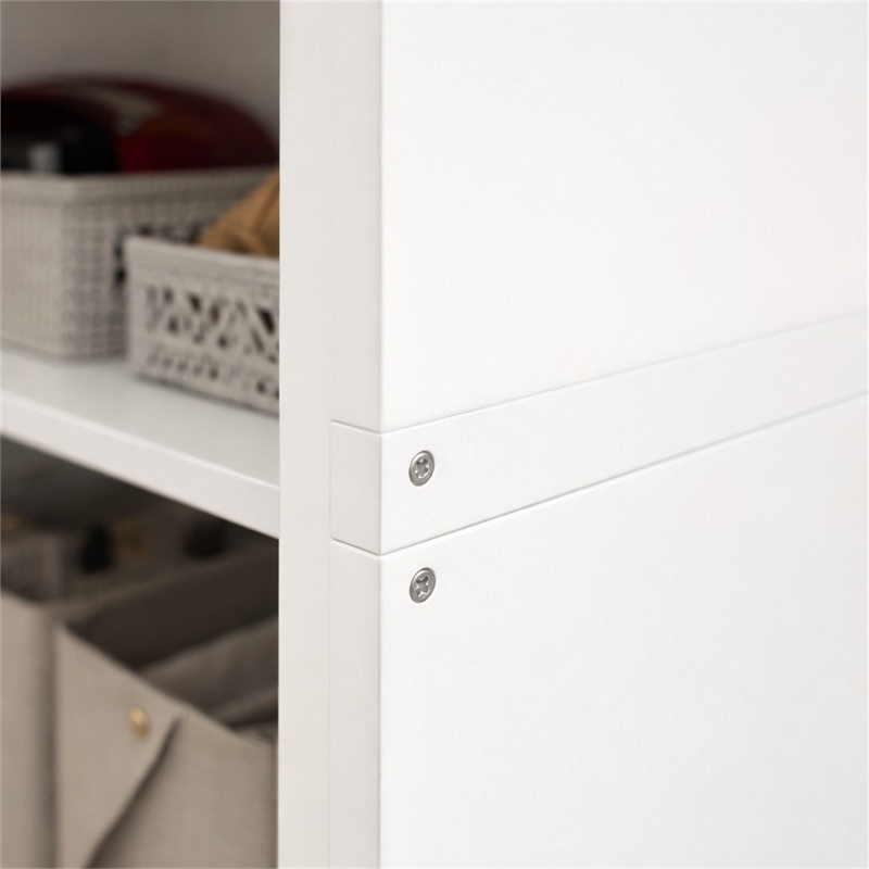 Scranton & Co Set of 2 6-Tier Bookshelf in White Finish