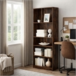 Scranton & Co Set of Two 5-Tier Bookshelves with Adjustable Shelf in Amber Pine