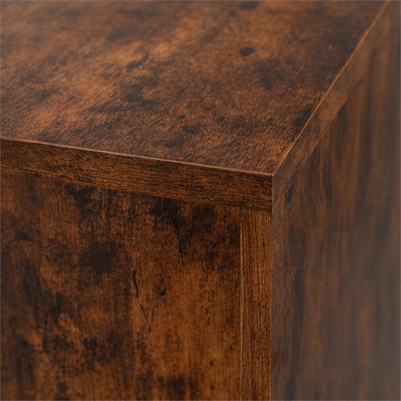 Scranton & Co Set of Two 5-Tier Bookshelves with Adjustable Shelf in Amber Pine