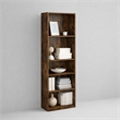 Scranton & Co Set of Two 5-Tier Bookshelves with Adjustable Shelf in Amber Pine