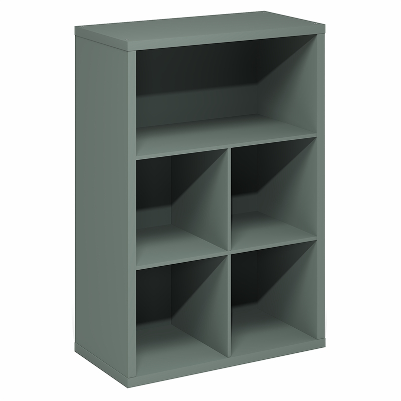 Scranton & Co 5-Cube Reversible Bookcase with Sage Green Finish
