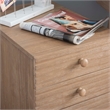 Scranton & Co 3-Drawer Natural File Cabinet with Rolling Castors