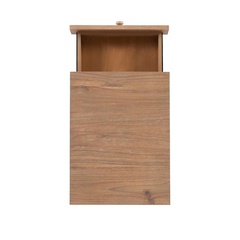 Scranton & Co 3-Drawer Natural File Cabinet with Rolling Castors